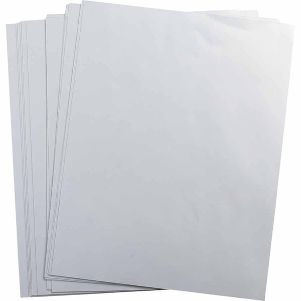 LaserTab Metallized Polyester Lbls 11 in H x 8.5 in W Silver 25/PK